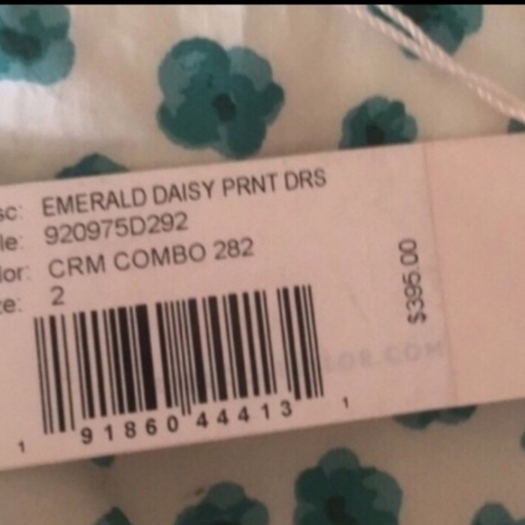 Rebecca Taylor Ruffle Trim Dress Emerald daisy Print 2 NWT - Picture 5 of 9